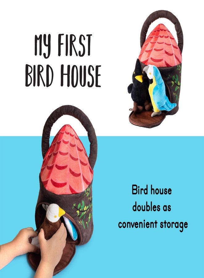 Plush Creations Talking Plush Audubon Birds | Audubon Stuffed Bird | Talking Bird Toy | Audubon Bird Stuffed Animals | Plush Birds with Authentic Sound | Includes 4 Talking Birds | Plush Bird House Shaped Carrier - Image 4